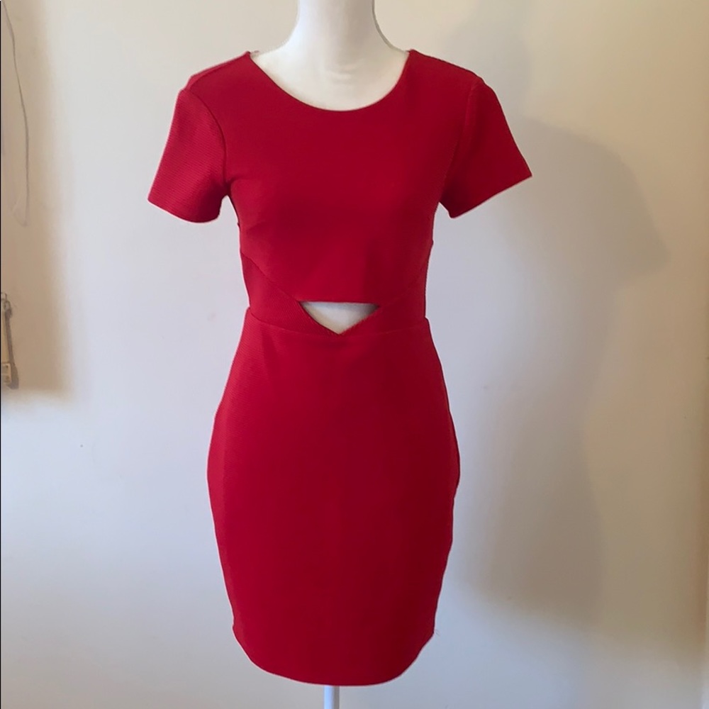 Express ribbed bodycon dress